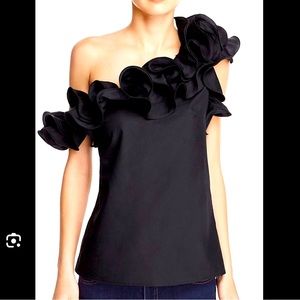 PETERSYN black Arabella one-sleeve top size M